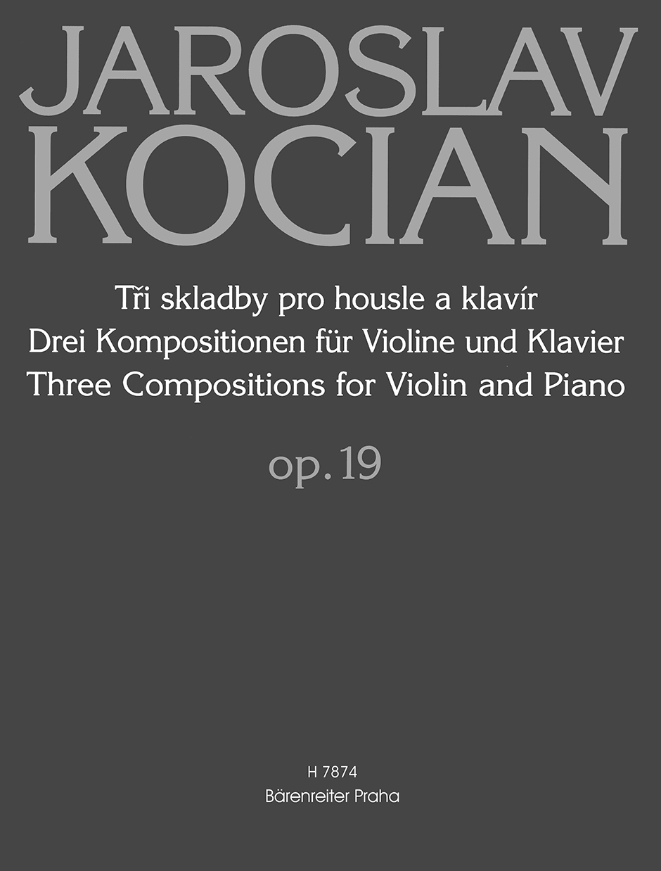 Tři skladby pro housle a klavír op. 19 (e-noty)