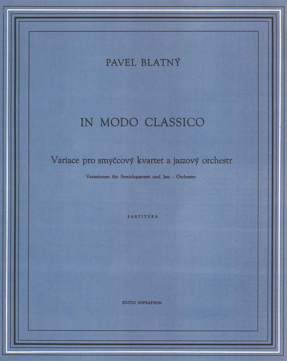 In modo classico (Variace pro smyčcový kvartet a jazzový orchestr)
