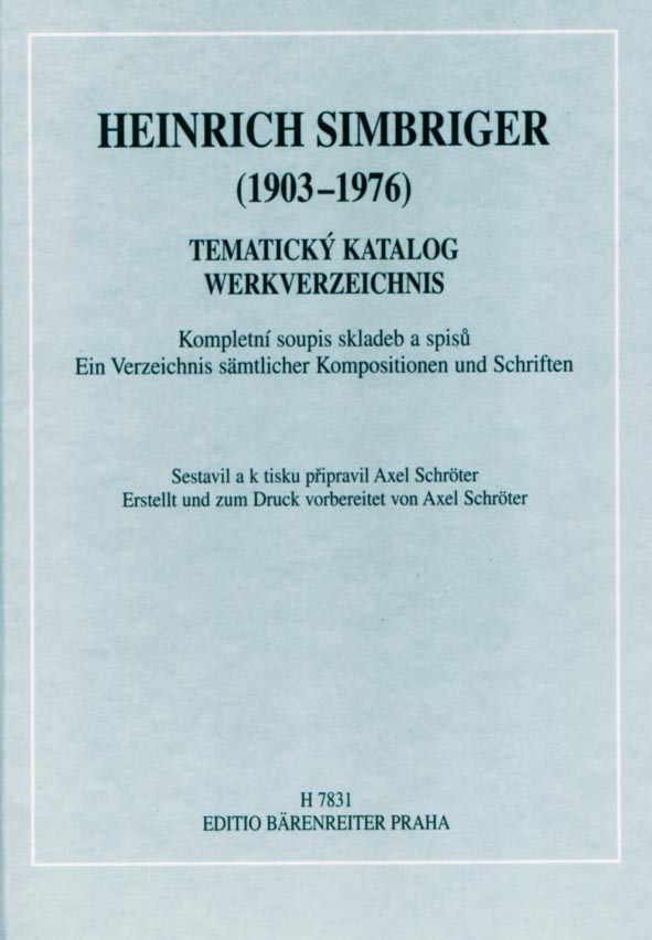 Heinrich Simbriger (1903-1976) - tematický katalog