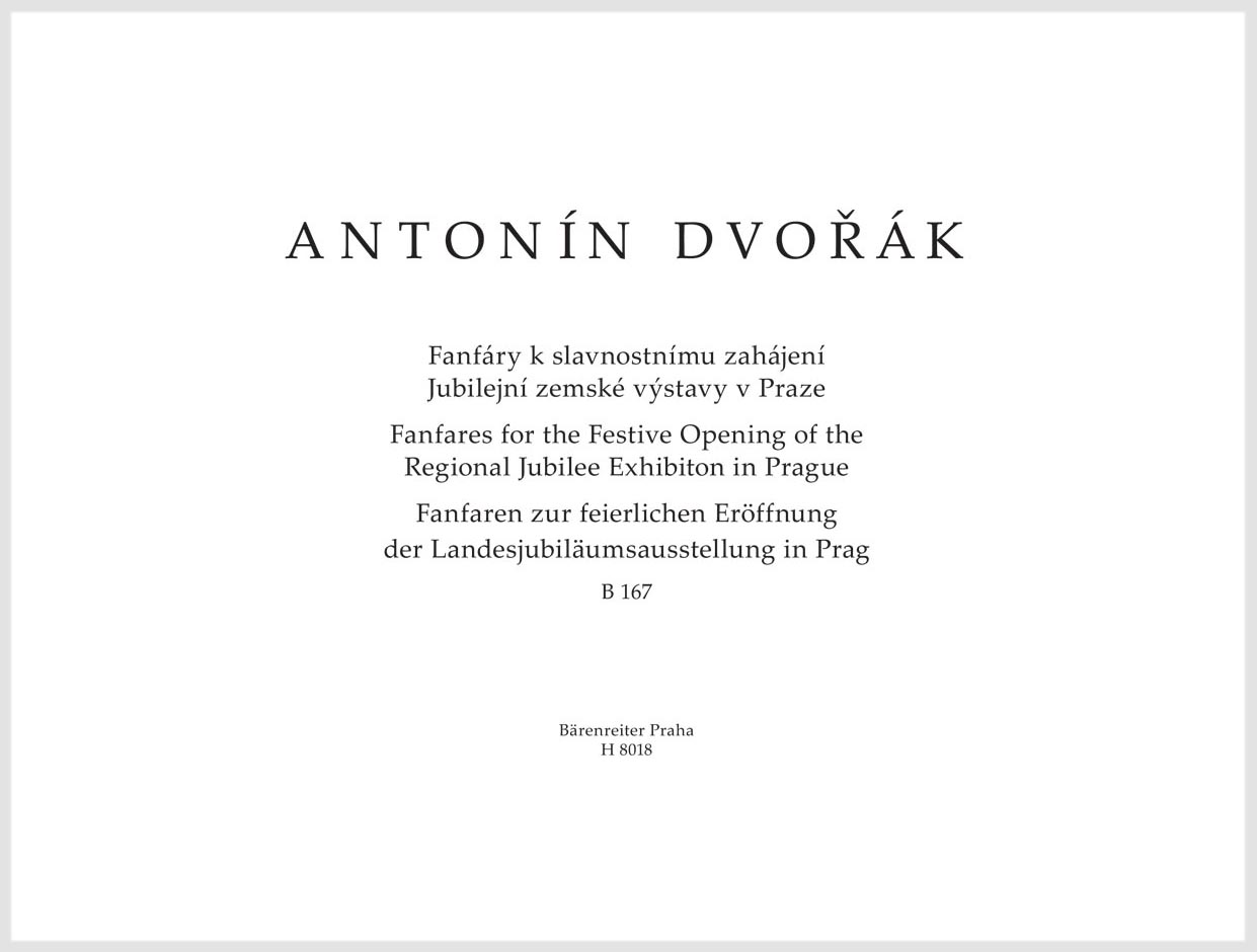 Fanfáry k slavnostnímu zahájení Jubilejní zemské výstavy Praze, B 167