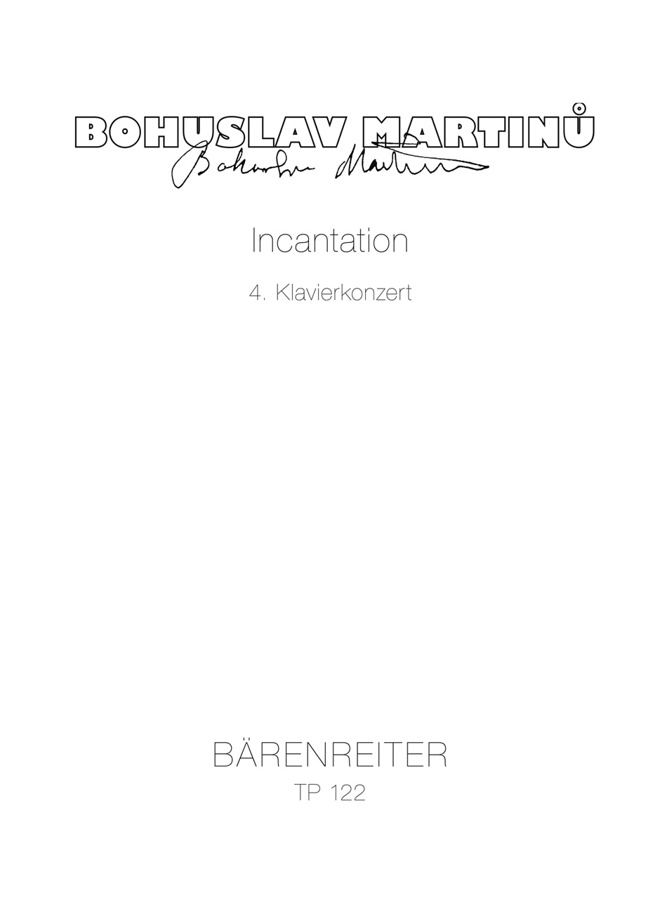 Koncert pro klavír a orchestr č. 4 Inkantace (1955/1956)