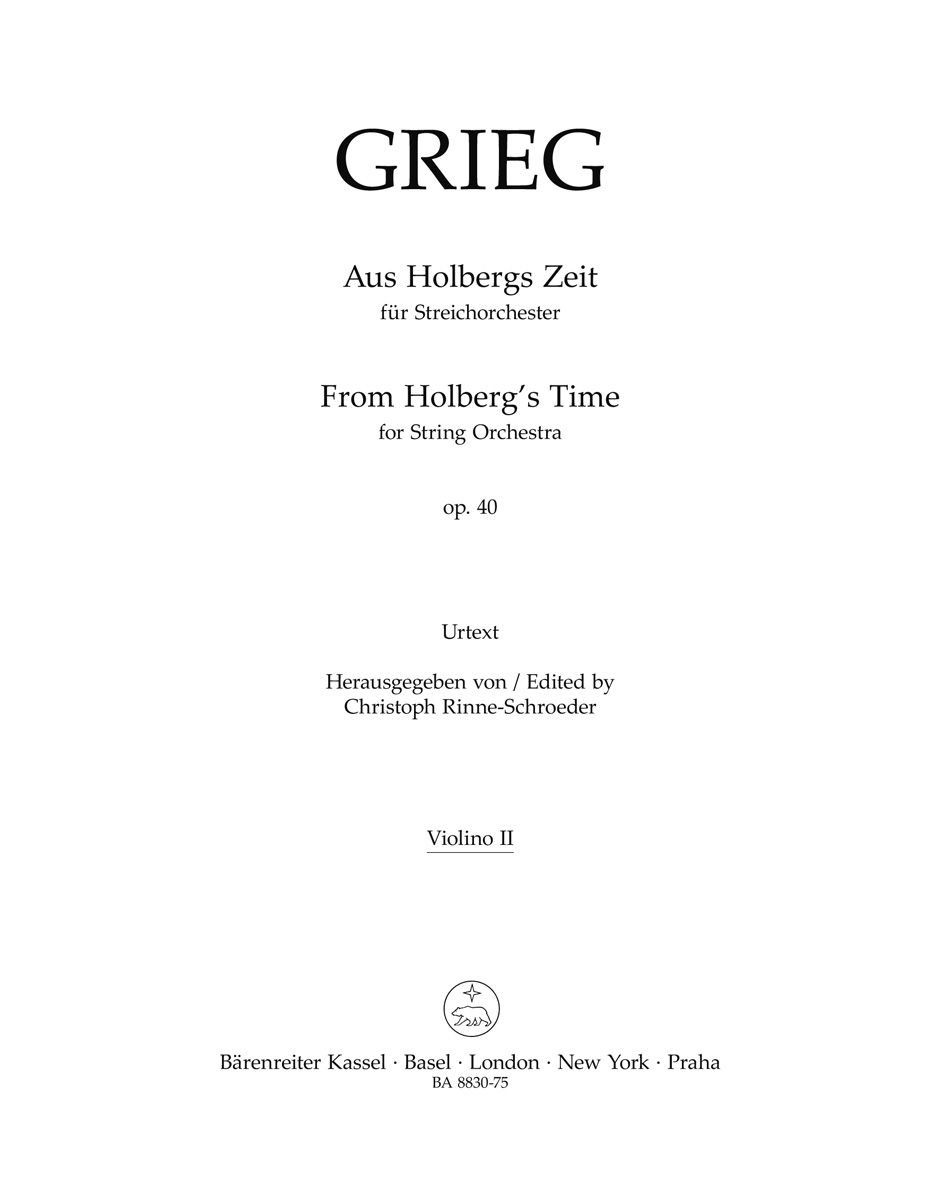 Z časů Holbergových op. 40
